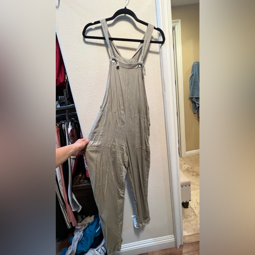 Hollister Olive Green Overalls small